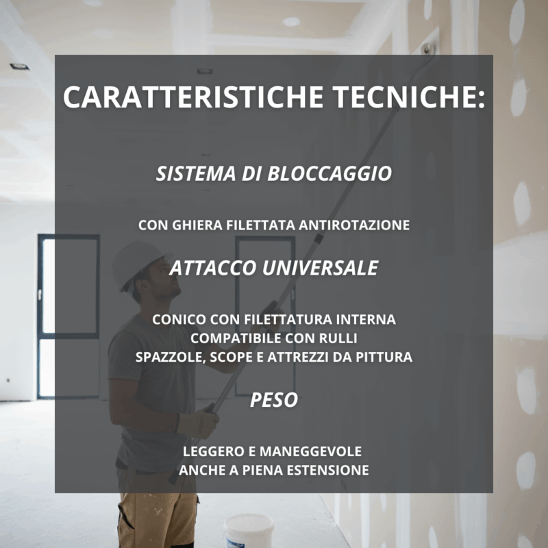 manico telescopico varie misure
