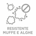 Pittura resistente agli attacchi di muffe e alghe