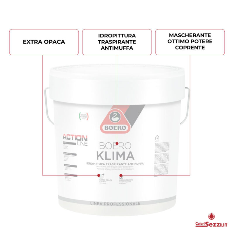 Boero Klima Idropittura traspirante Caratteristiche