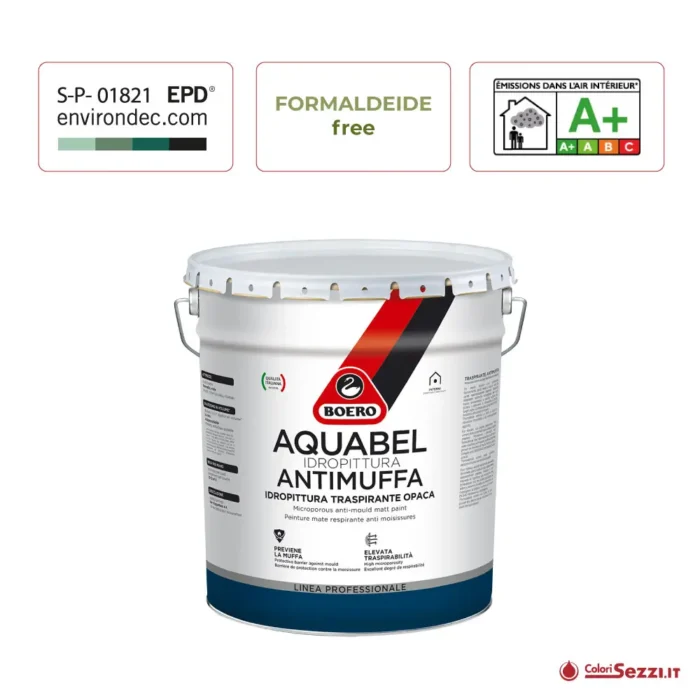 Idropittura Boero Aquabel Certificazioni