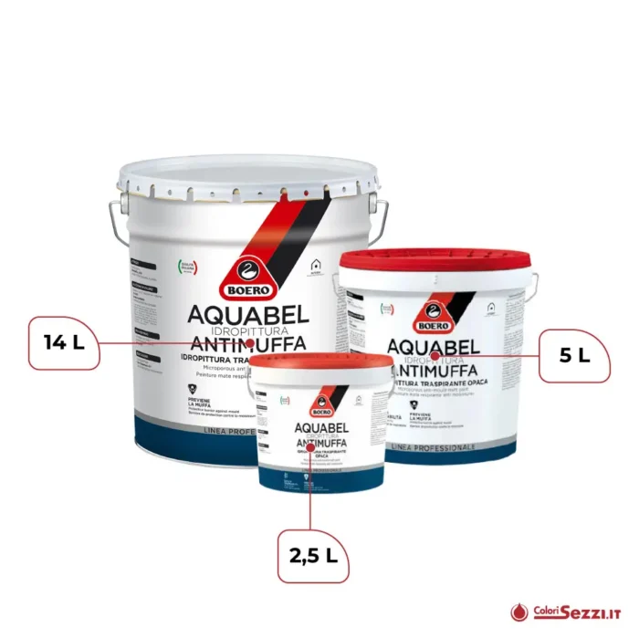 Pittura antimuffa Aquabel Boero litraggio