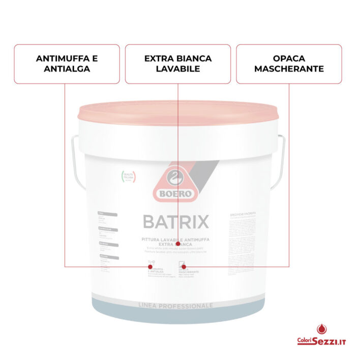 Pittura Batrix Boero Antimuffa Opaca lavabile