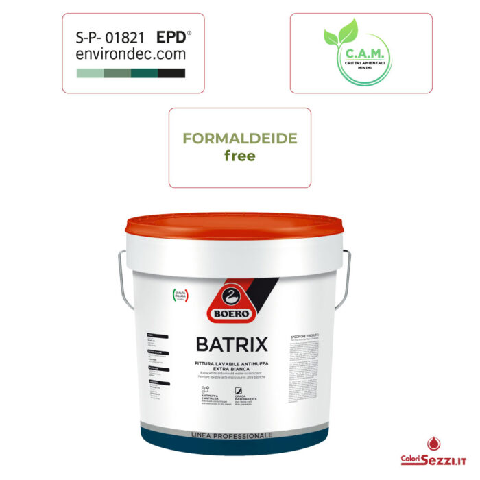 Pittura Batrix Boero certificazioni