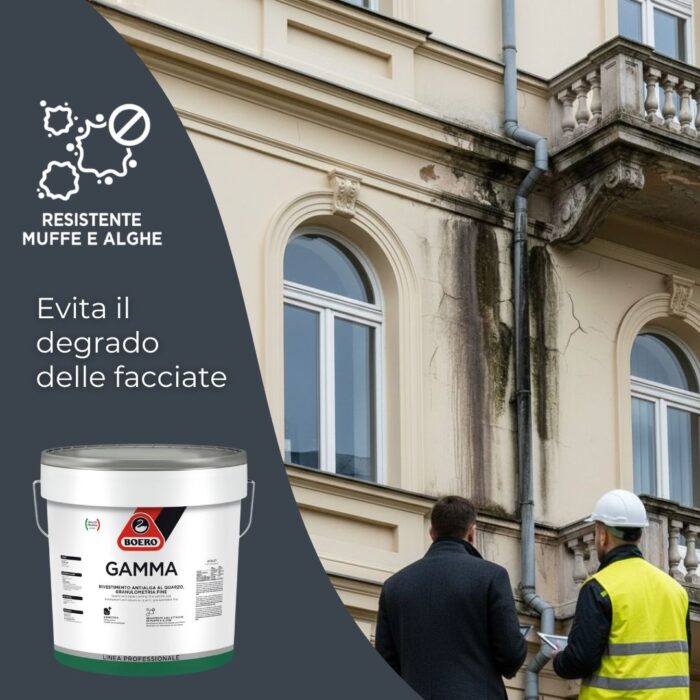 Pittura Degrado facciate Antialga Boero Gamma